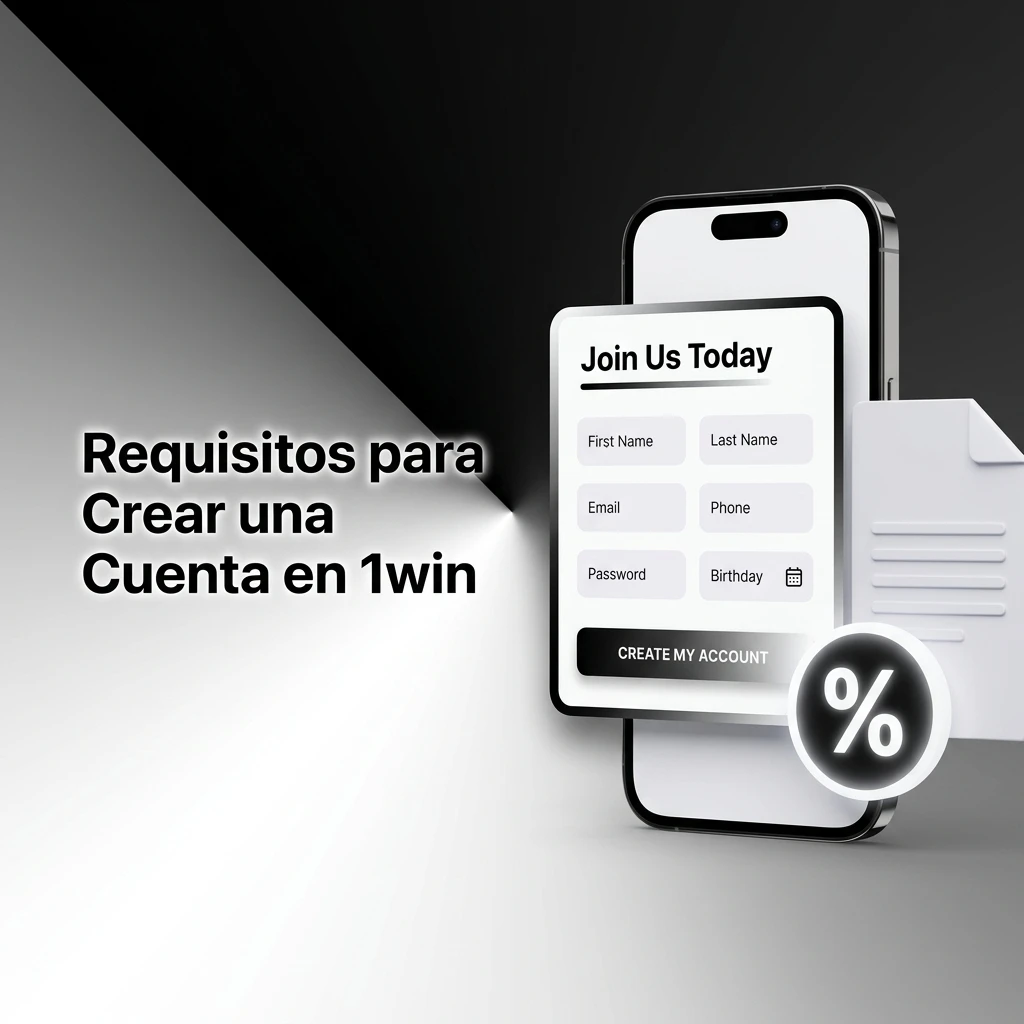 Requisitos para crear cuenta en 1win: edad mínima 18 años, una cuenta por usuario y residencia en México