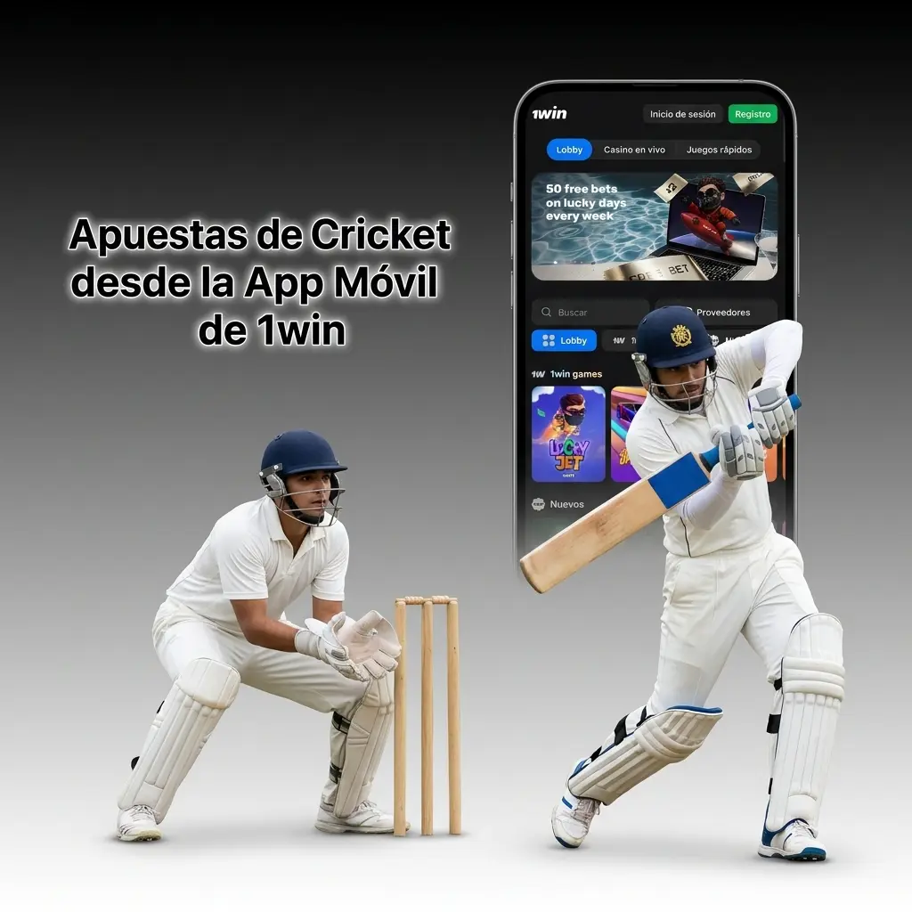 Apuesta cricket desde la app móvil 1win en Android e iOS, con mercados en vivo y cuotas actualizadas en México