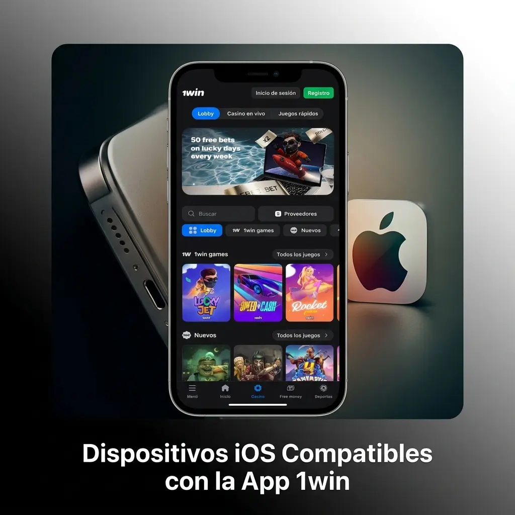 Dispositivos iOS compatibles con app 1win: iPhone SE, XR, XS, 11 al 15, iPad Air, iPad Pro e iPod Touch
