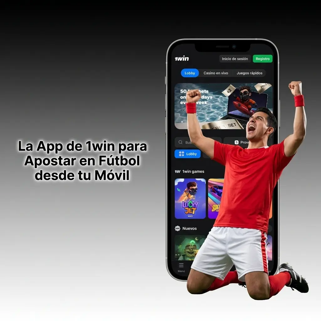 App móvil 1win para apostar en fútbol desde Android e iOS con apuestas en vivo y cuotas actualizadas